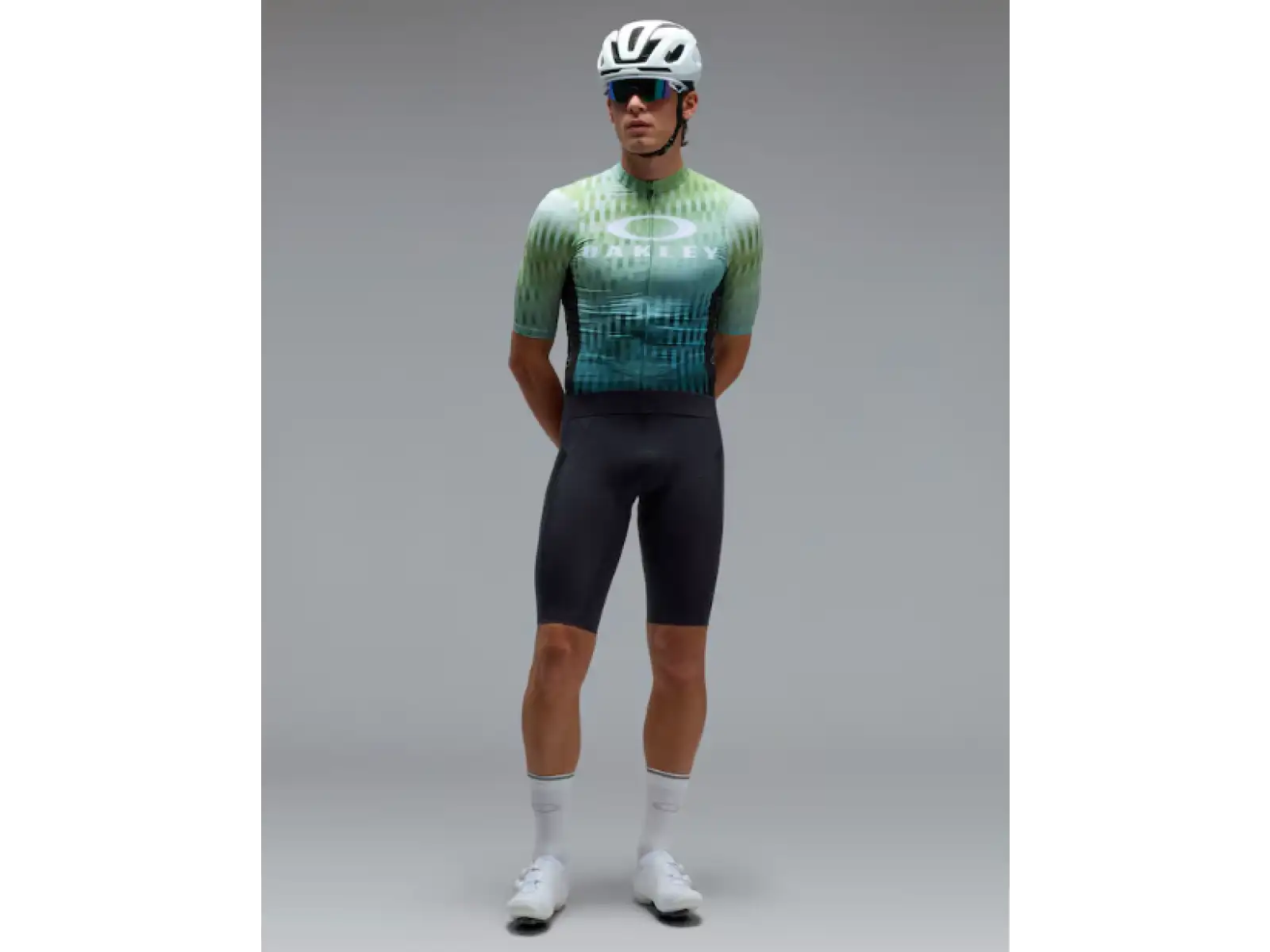 Oakley Icon Training pánský dres krátký rukáv Green Glitch Print