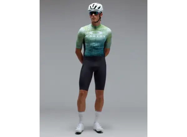Oakley Icon Training pánský dres krátký rukáv Green Glitch Print