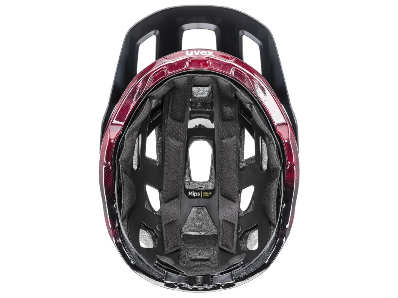 Uvex React MIPS MTB přilba Black/Ruby Red Matt