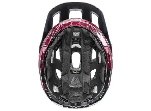 Uvex React MIPS MTB přilba Black/Ruby Red Matt