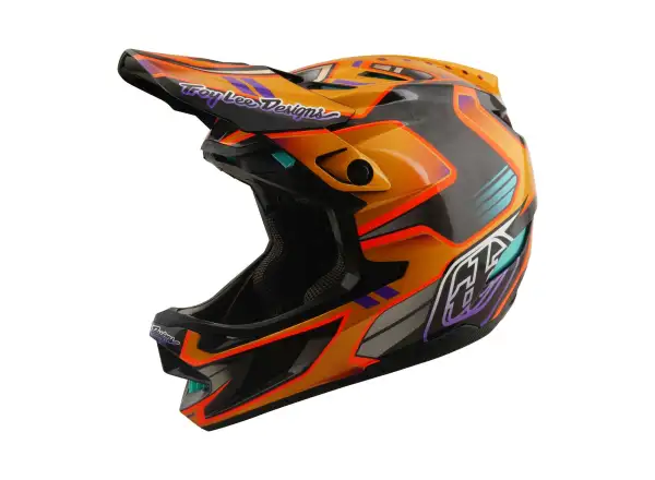Troy Lee Designs D4 Carbon MIPS přilba Crest Gold