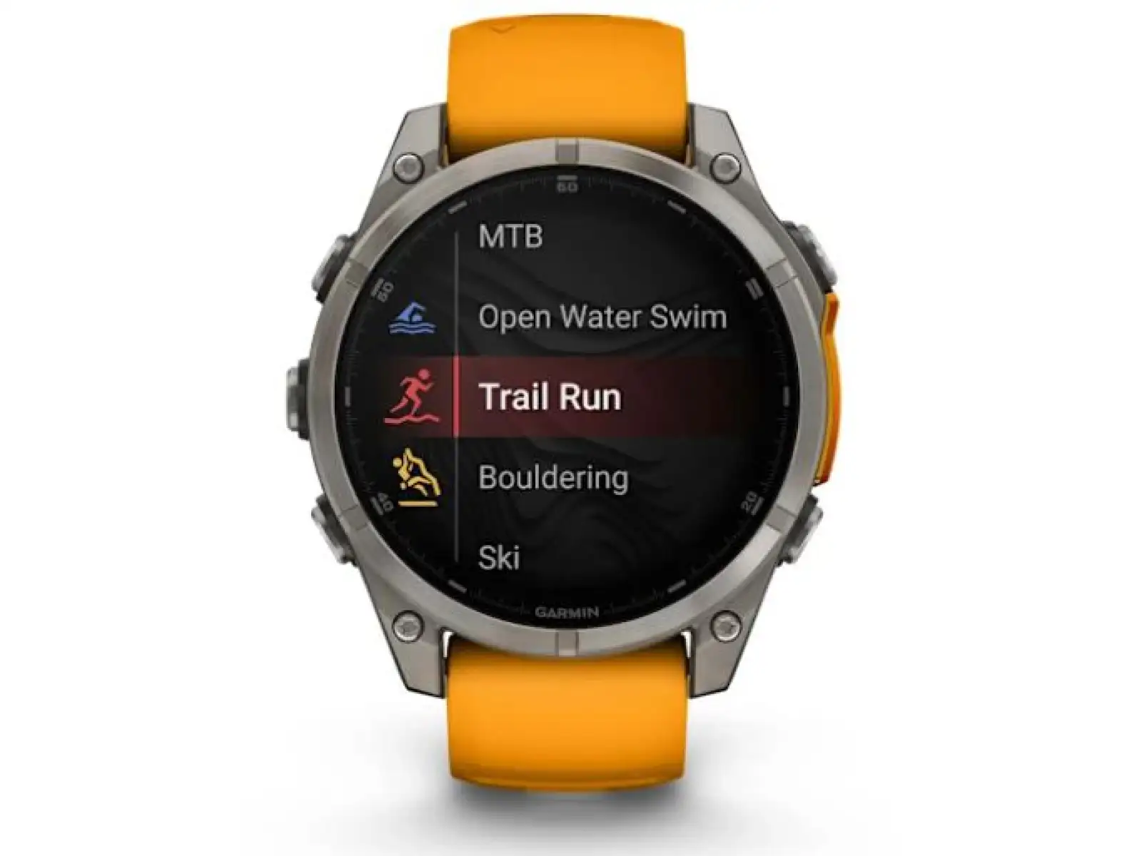 Garmin fenix 8 - 47 mm AMOLED Sapphire chytré hodinky Titanium Orange/Graphite