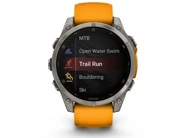 Garmin fenix 8 - 47 mm AMOLED Sapphire chytré hodinky Titanium Orange/Graphite